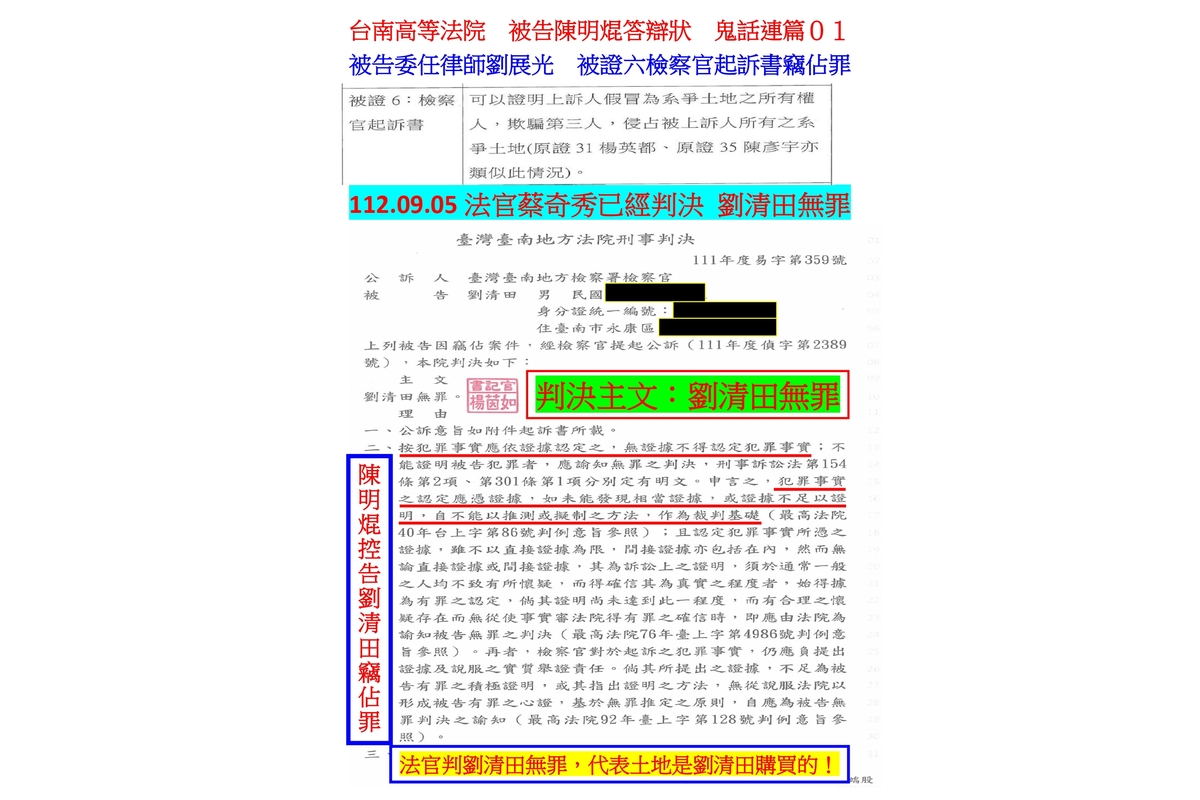 ０１被證六檢察官起訴書竊佔罪